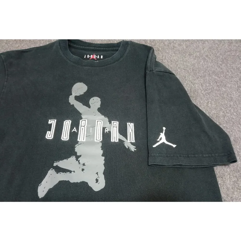 Air Jordan Men's Tee Shirt Jumpman Sport DNA 85 OG MJ Black Grey Size Medium